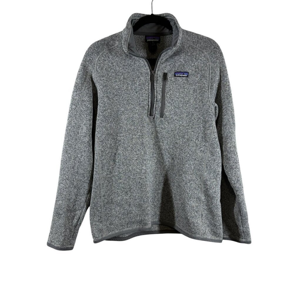 Patagonia Gray Fleece Lined Quarter Zip Better Sweater Women's Size Medium